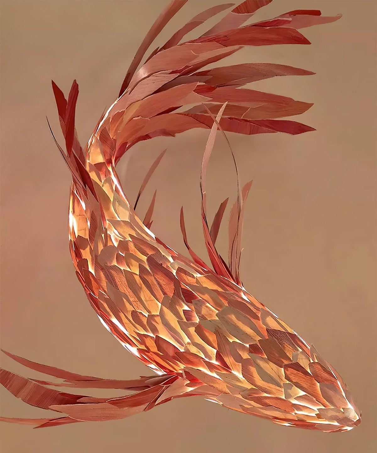 Vamararae Suspension Koi tourbillon cramoisi - Neutralighting