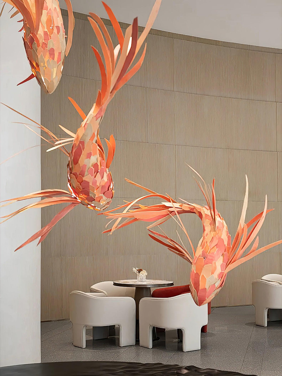 Vamararae Suspension Koi tourbillon cramoisi - Neutralighting