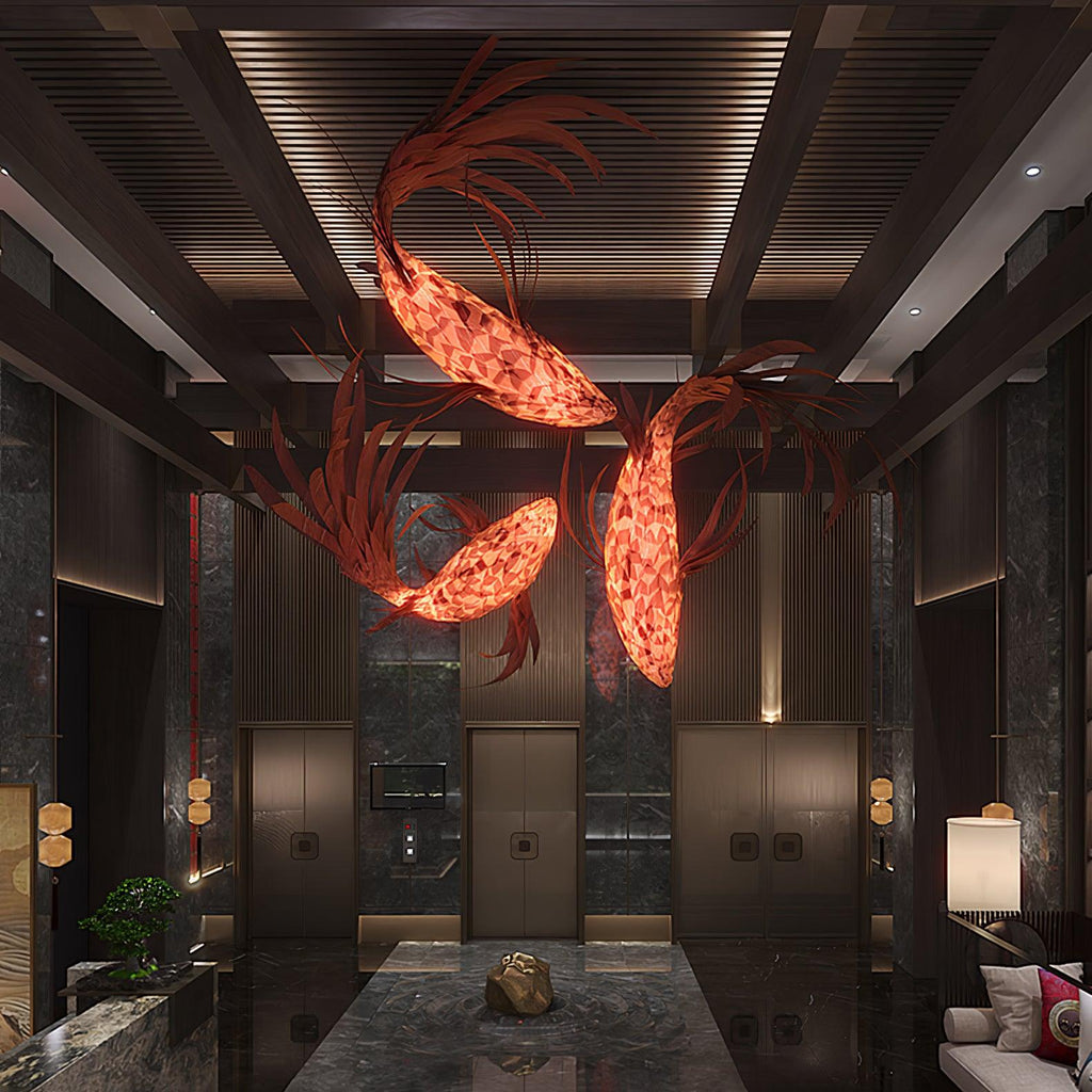 Vamararae Suspension Koi tourbillon cramoisi - Neutralighting