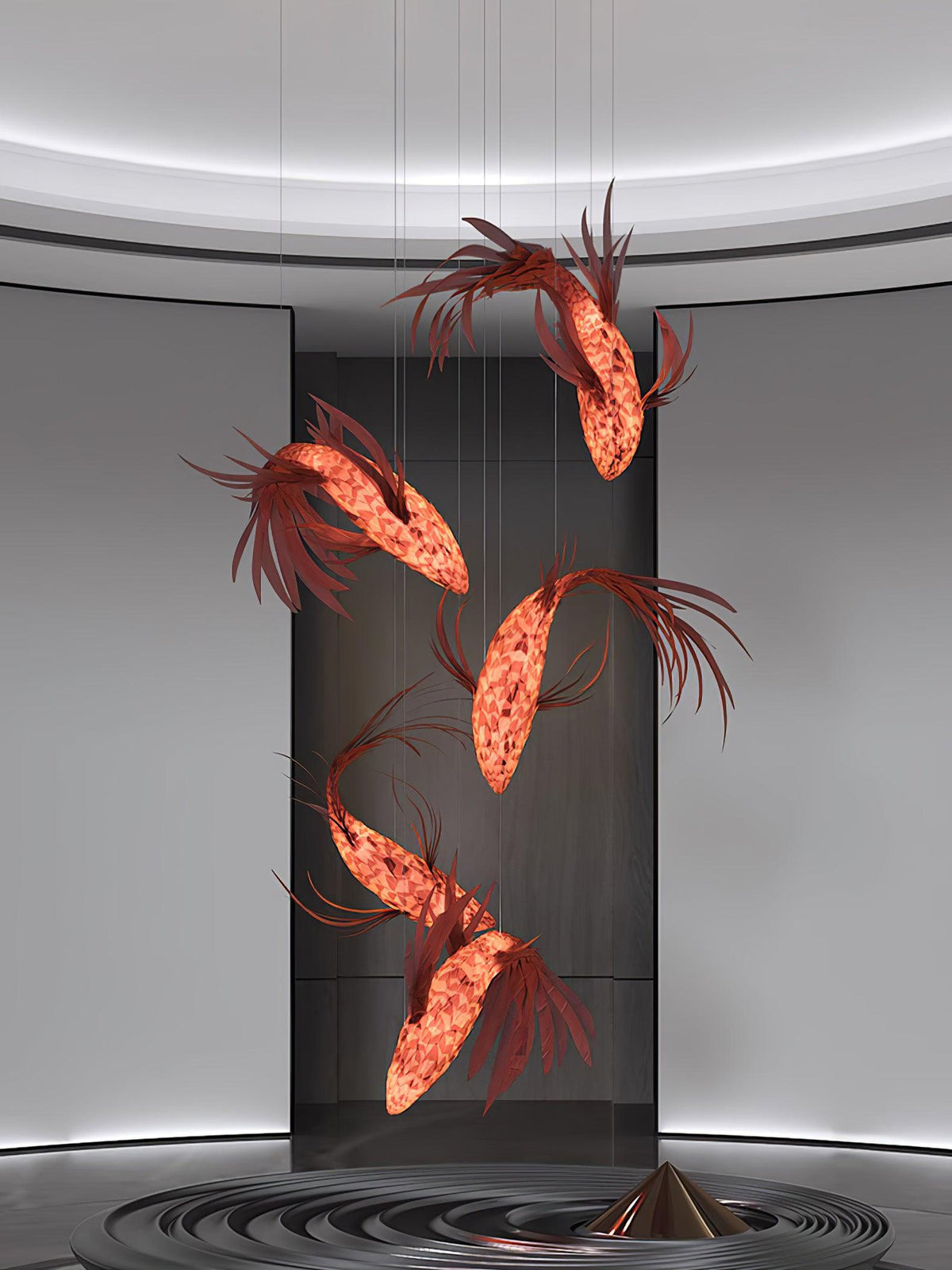 Vamararae Suspension Koi tourbillon cramoisi - Neutralighting