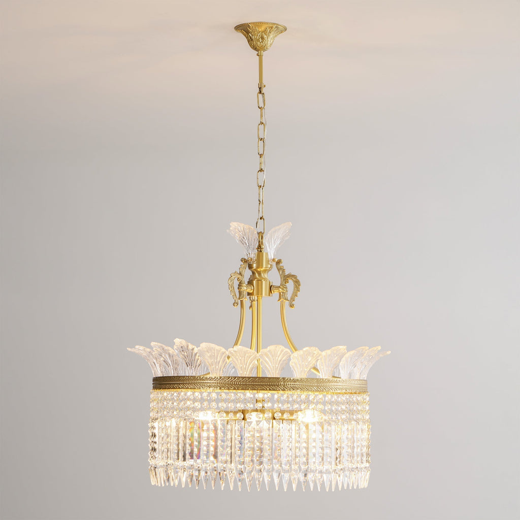 Crinoline Lustre En Cristal De Luxe Postmoderne En Laiton - Neutralighting
