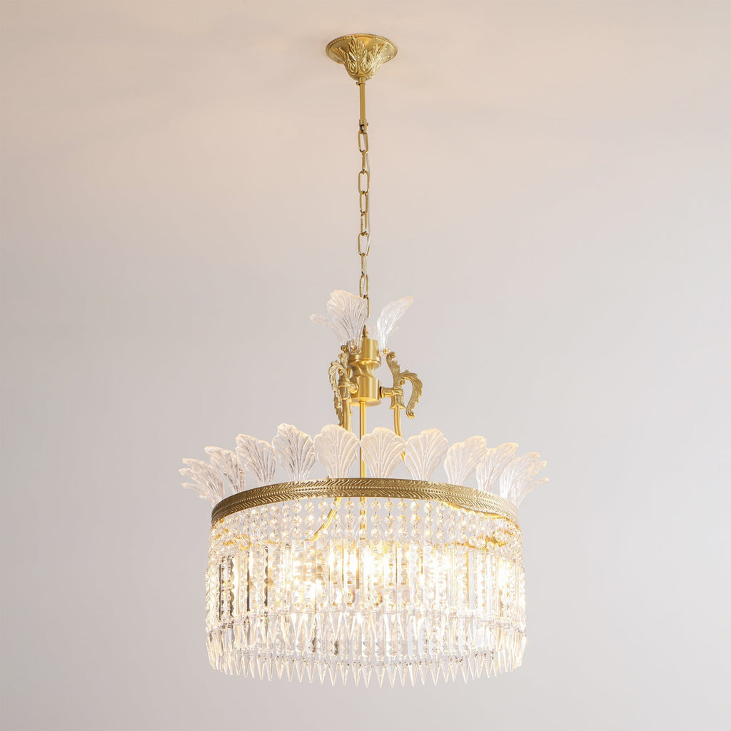 Crinoline Lustre En Cristal De Luxe Postmoderne En Laiton - Neutralighting