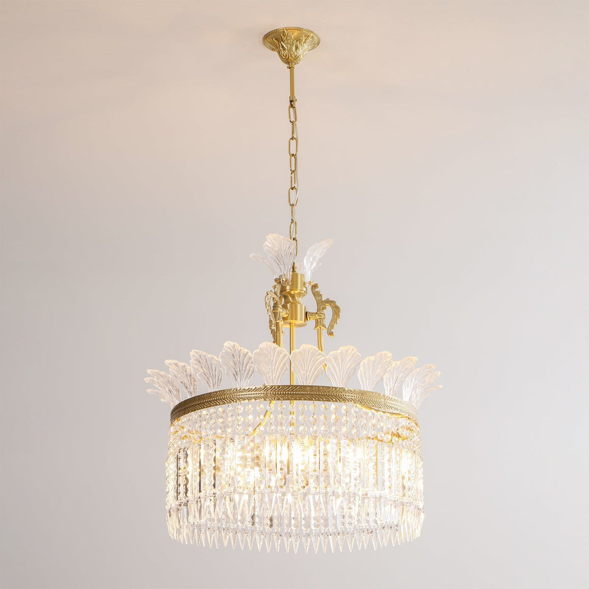 Crinoline Lustre En Cristal De Luxe Postmoderne En Laiton - Neutralighting