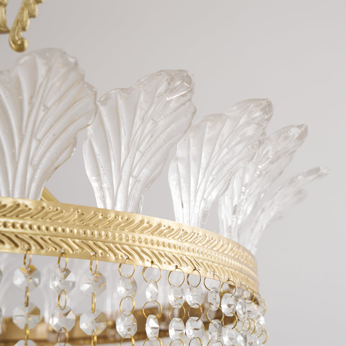 Crinoline Lustre En Cristal De Luxe Postmoderne En Laiton - Neutralighting