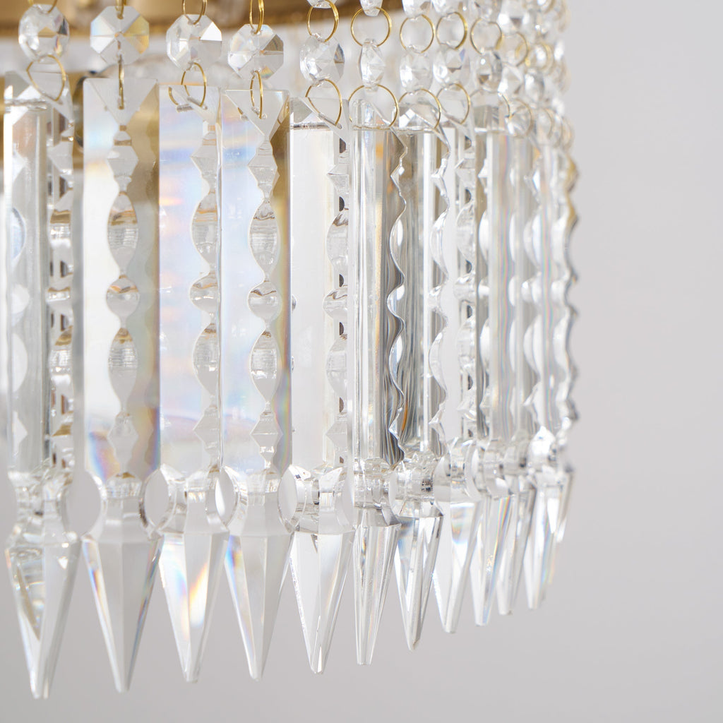 Crinoline Lustre En Cristal De Luxe Postmoderne En Laiton - Neutralighting