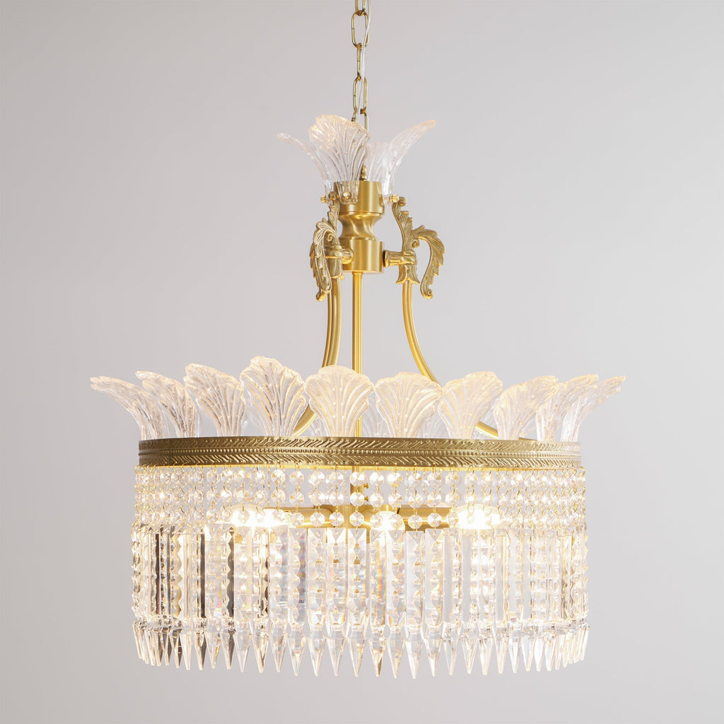Crinoline Lustre En Cristal De Luxe Postmoderne En Laiton - Neutralighting