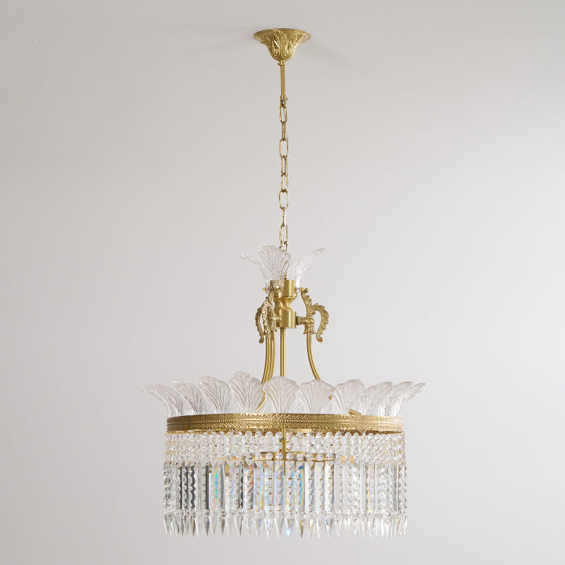 Crinoline Lustre En Cristal De Luxe Postmoderne En Laiton - Neutralighting
