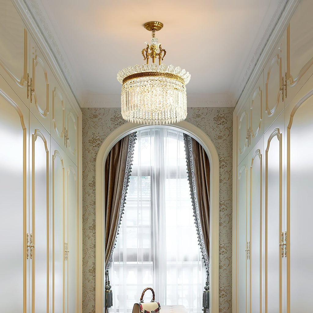 Crinoline Lustre En Cristal De Luxe Postmoderne En Laiton - Neutralighting