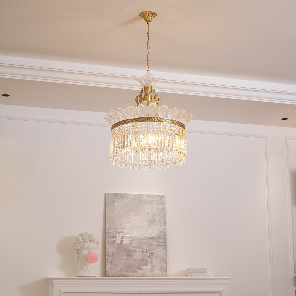 Crinoline Lustre En Cristal De Luxe Postmoderne En Laiton - Neutralighting