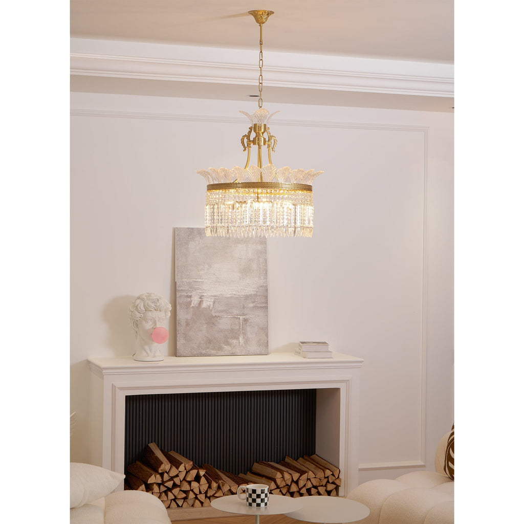 Crinoline Lustre En Cristal De Luxe Postmoderne En Laiton - Neutralighting