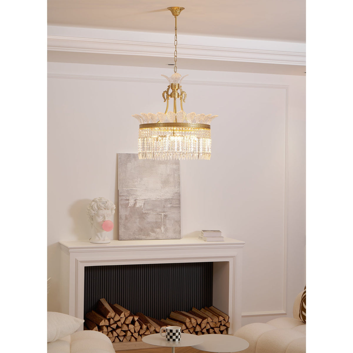 Crinoline Lustre En Cristal De Luxe Postmoderne En Laiton - Neutralighting