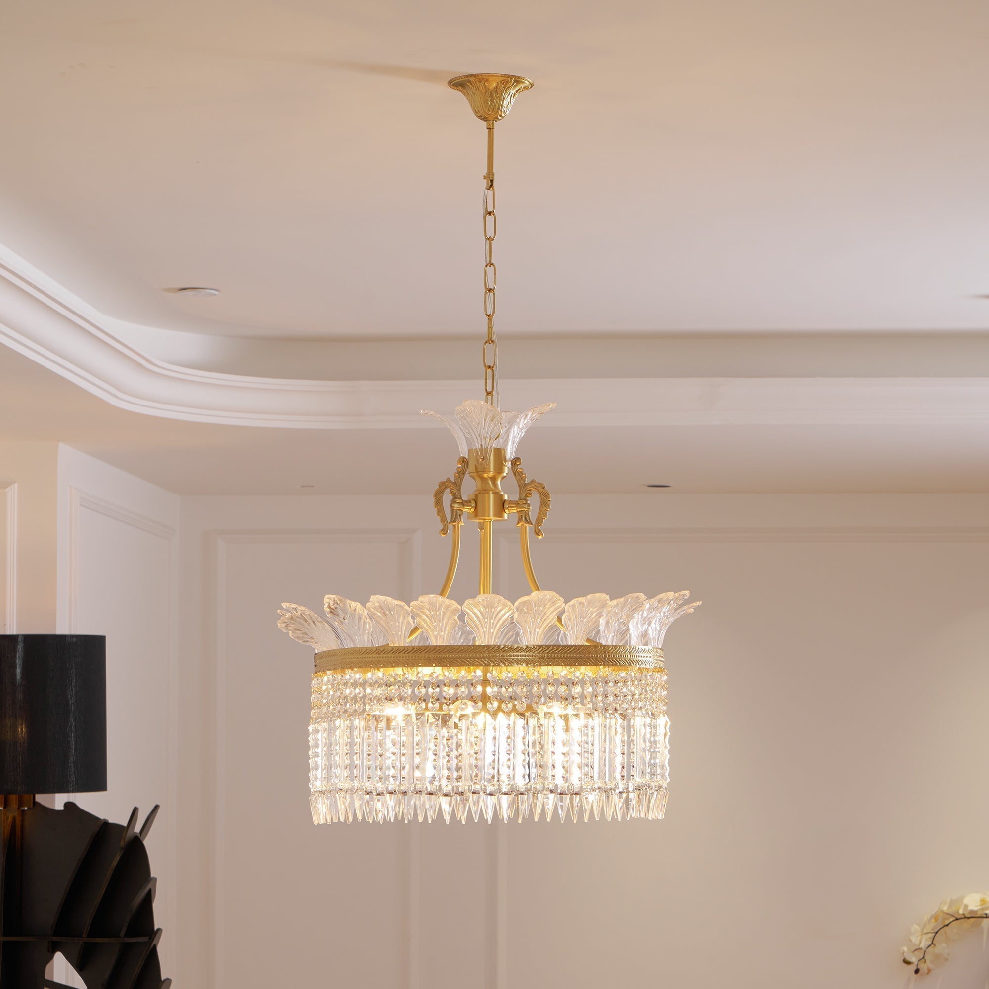 Xelra Lustre en Laiton & Cristal - Neutralighting