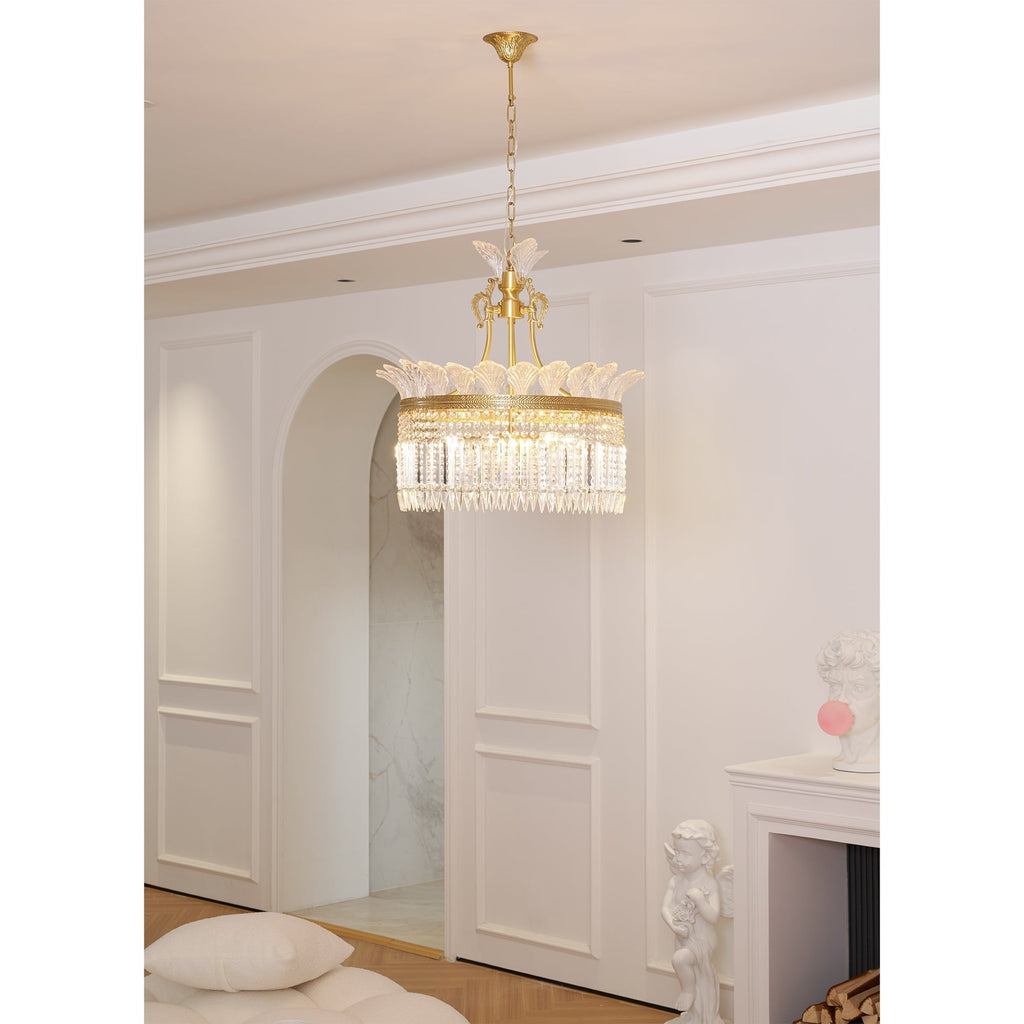 Crinoline Lustre En Cristal De Luxe Postmoderne En Laiton - Neutralighting
