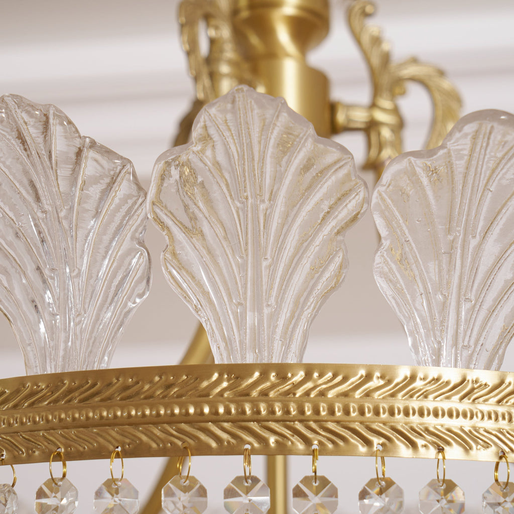 Crinoline Lustre En Cristal De Luxe Postmoderne En Laiton - Neutralighting
