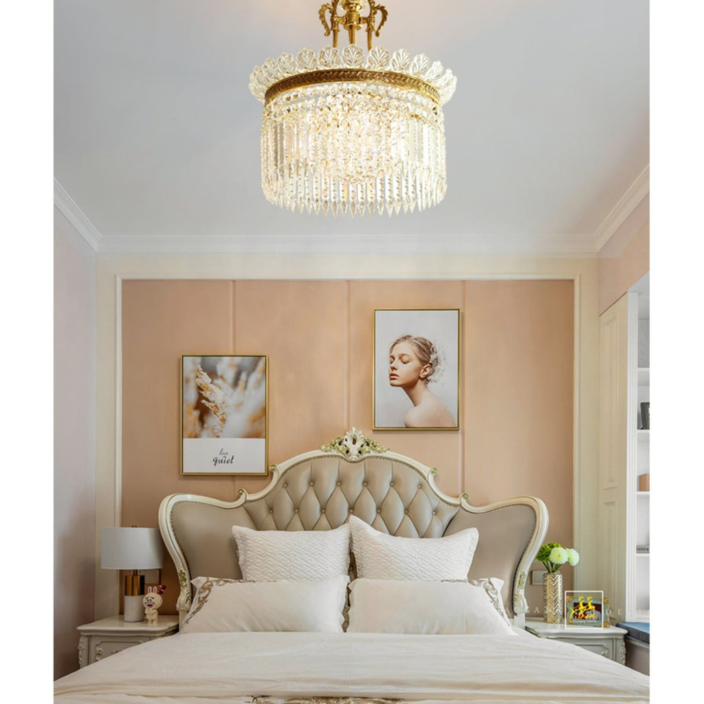 Crinoline Lustre En Cristal De Luxe Postmoderne En Laiton - Neutralighting
