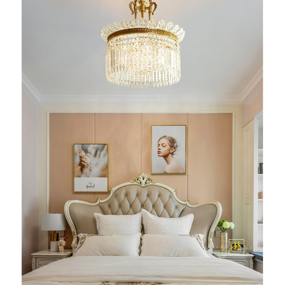 Crinoline Lustre En Cristal De Luxe Postmoderne En Laiton - Neutralighting