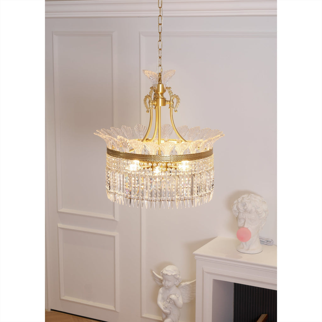 Crinoline Lustre En Cristal De Luxe Postmoderne En Laiton - Neutralighting