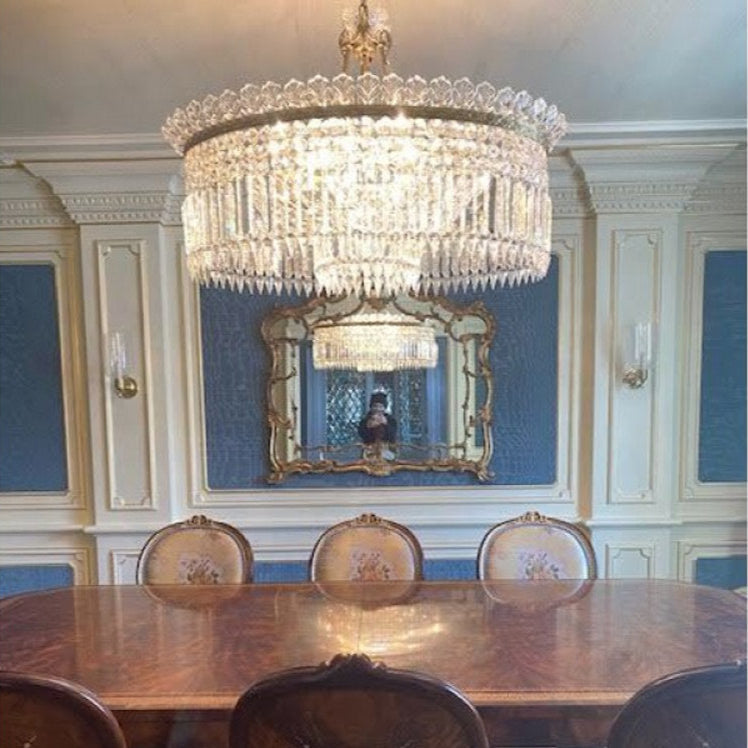 Crinoline Lustre En Cristal De Luxe Postmoderne En Laiton - Neutralighting