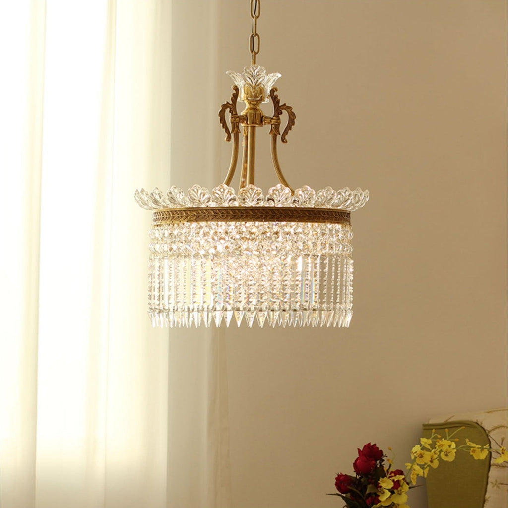 Crinoline Lustre En Cristal De Luxe Postmoderne En Laiton - Neutralighting