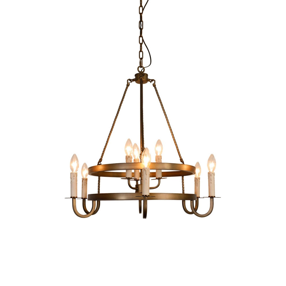 Woven Lustre Classique En Plastique En Forme De Roue De Chariot - Neutralighting
