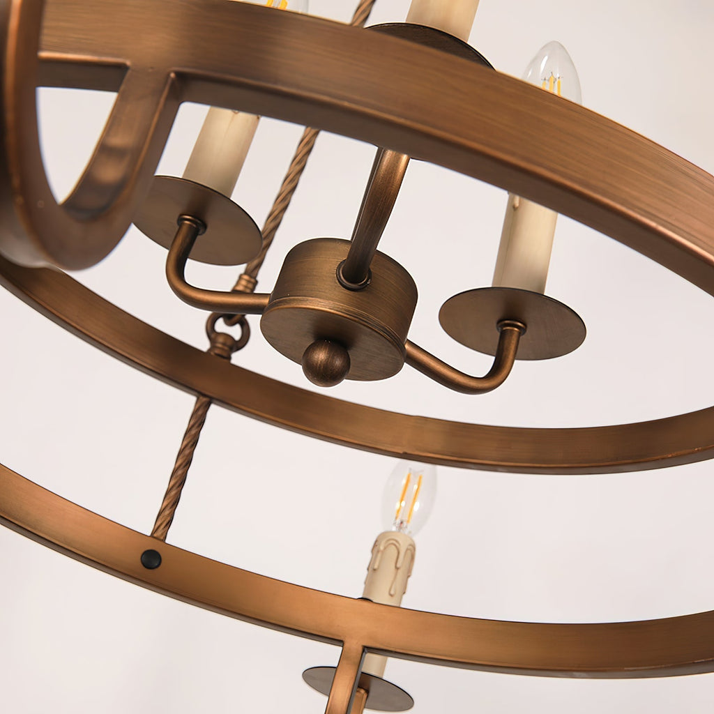 Woven Lustre Classique En Plastique En Forme De Roue De Chariot - Neutralighting