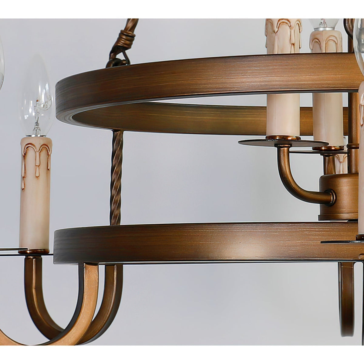 Woven Lustre Classique En Plastique En Forme De Roue De Chariot - Neutralighting