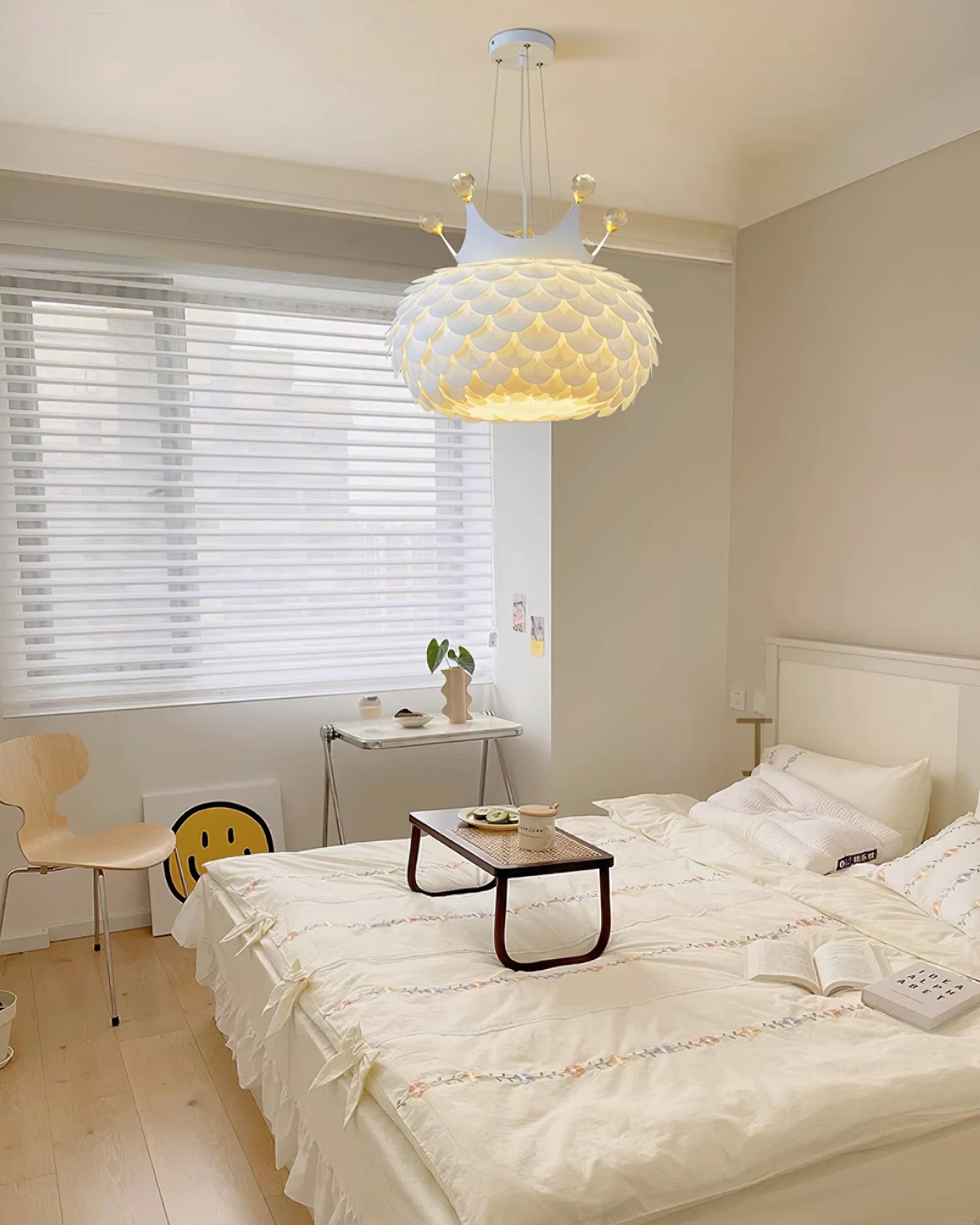 Crown Lampe Suspendue Cristal Coquille Glam - Neutralighting