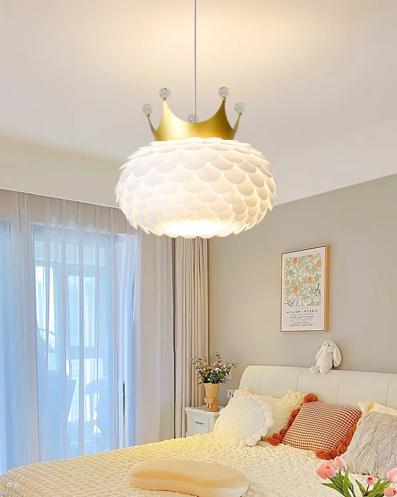 Crown Lampe Suspendue Cristal Coquille Glam - Neutralighting