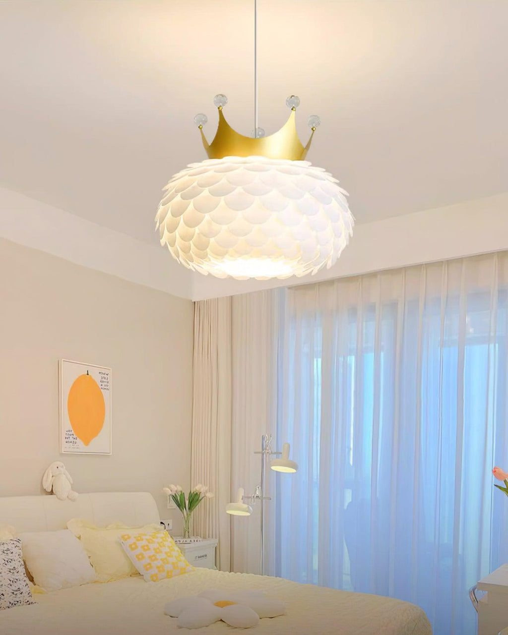 Crown Lampe Suspendue Cristal Coquille Glam - Neutralighting