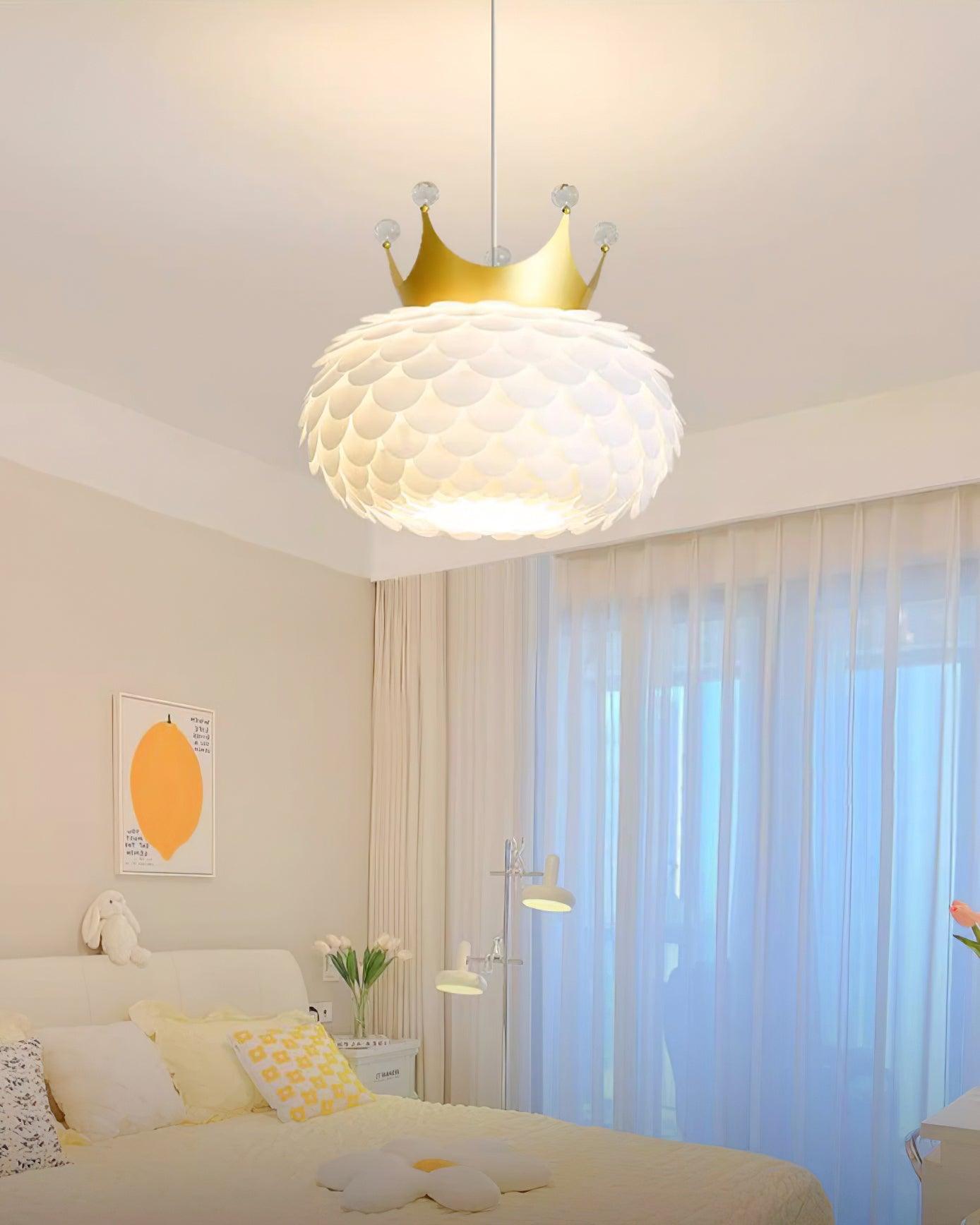 Crown Lampe Suspendue Cristal Coquille Glam - Neutralighting