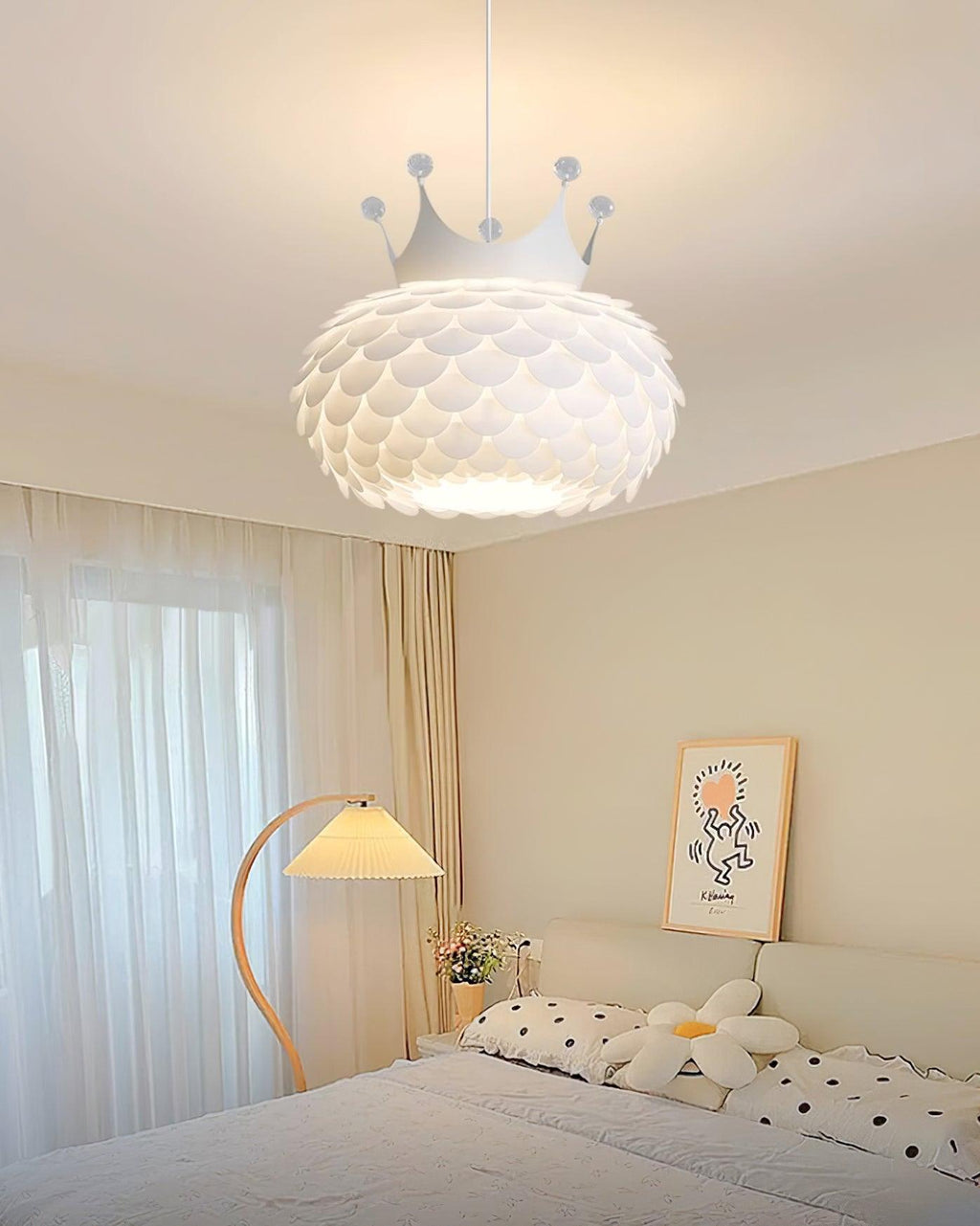 Crown Lampe Suspendue Cristal Coquille Glam - Neutralighting