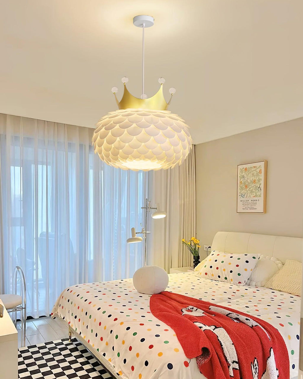 Crown Lampe Suspendue Cristal Coquille Glam - Neutralighting