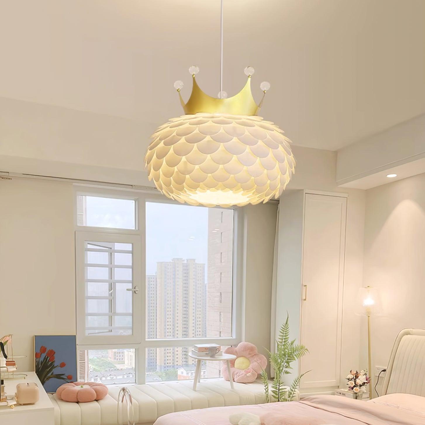 Crown Lampe Suspendue Cristal Coquille Glam - Neutralighting