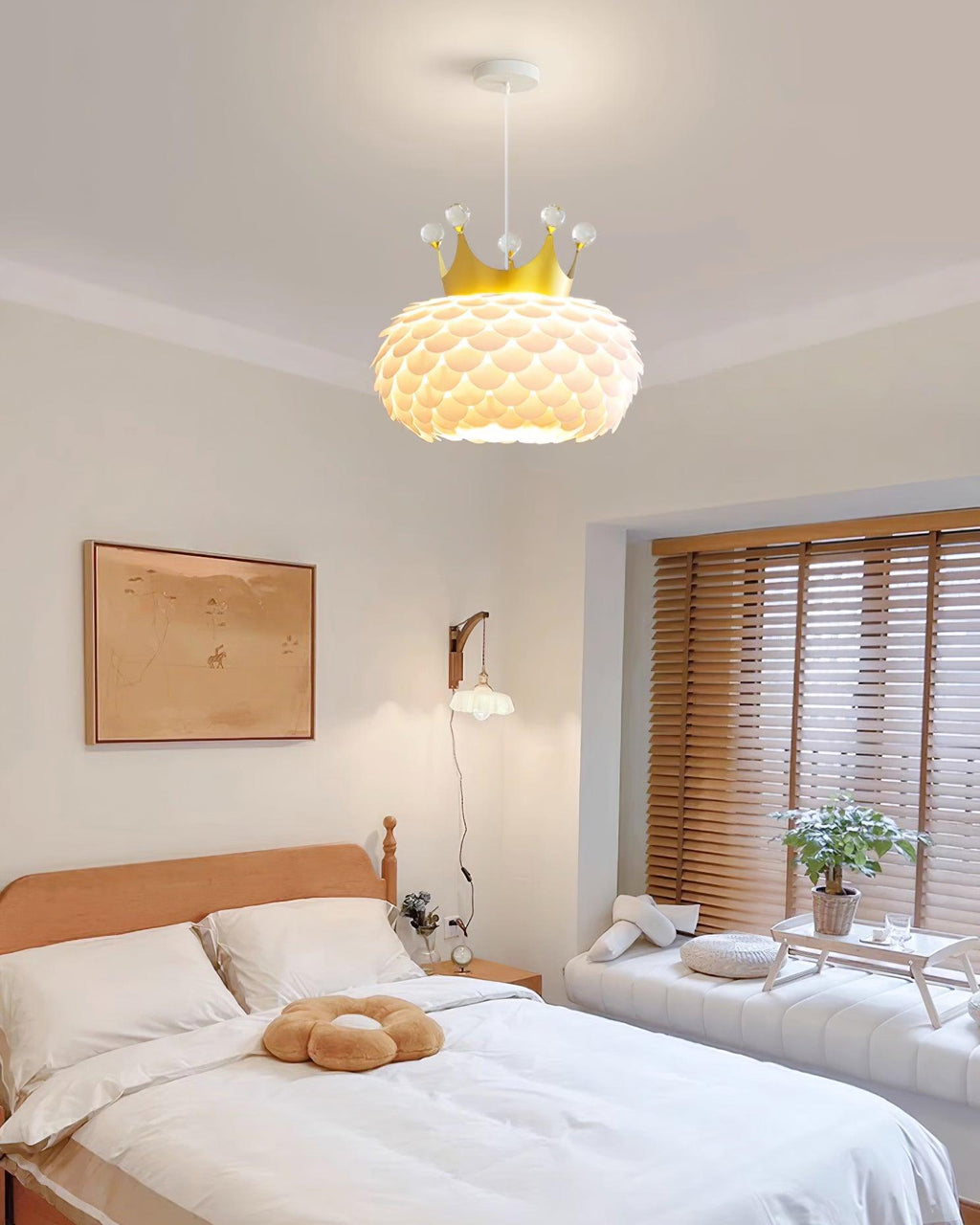 Crown Lampe Suspendue Cristal Coquille Glam - Neutralighting
