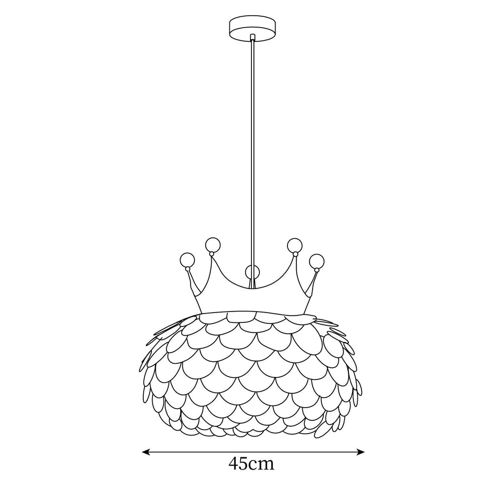 Crown Lampe Suspendue Cristal Coquille Glam - Neutralighting