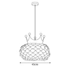 Crown Lampe Suspendue Cristal Coquille Glam - Neutralighting
