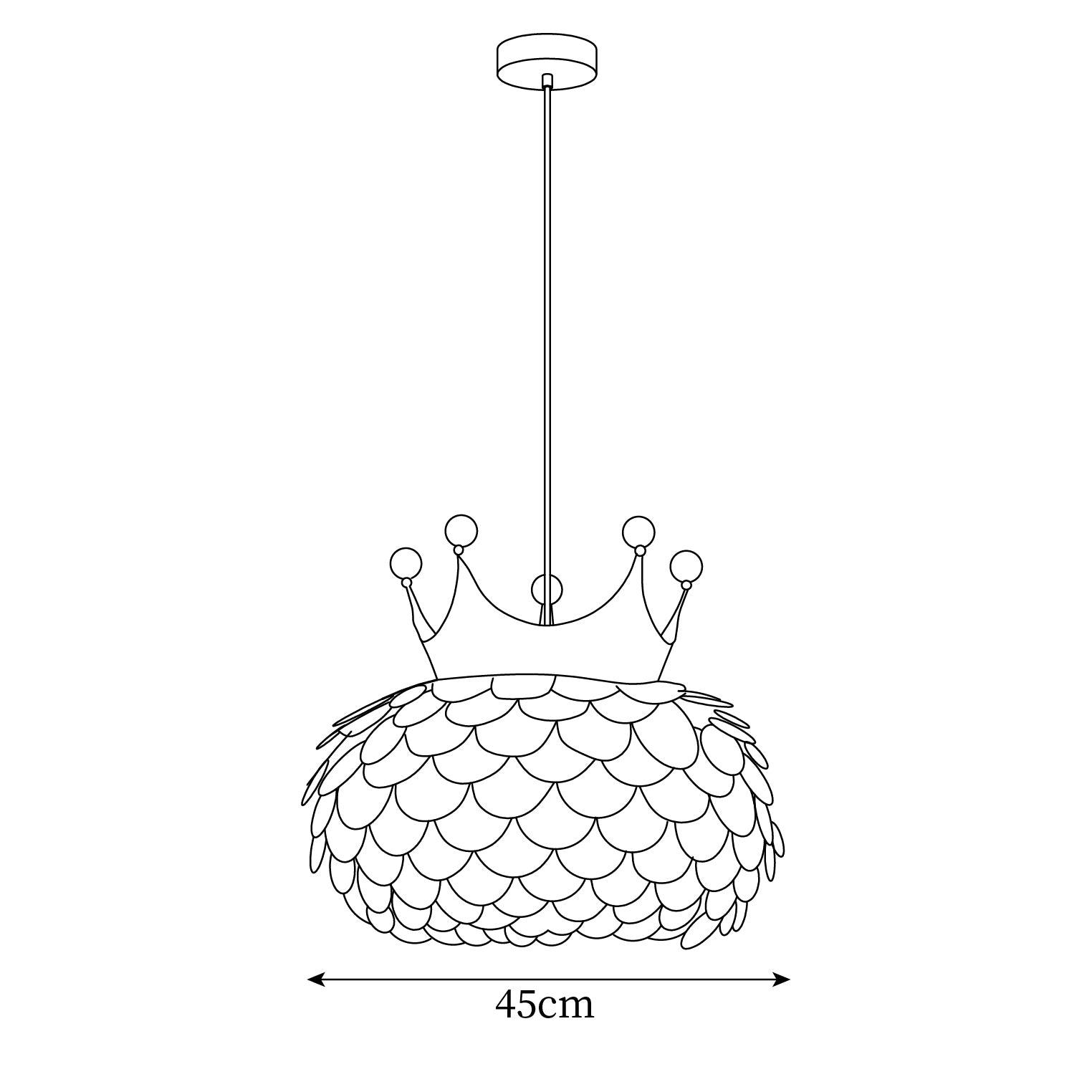 Crown Lampe Suspendue Cristal Coquille Glam - Neutralighting