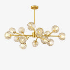 Lustra Suspension Lampe Boule en Cristal et Laiton en Grappe - Neutralighting