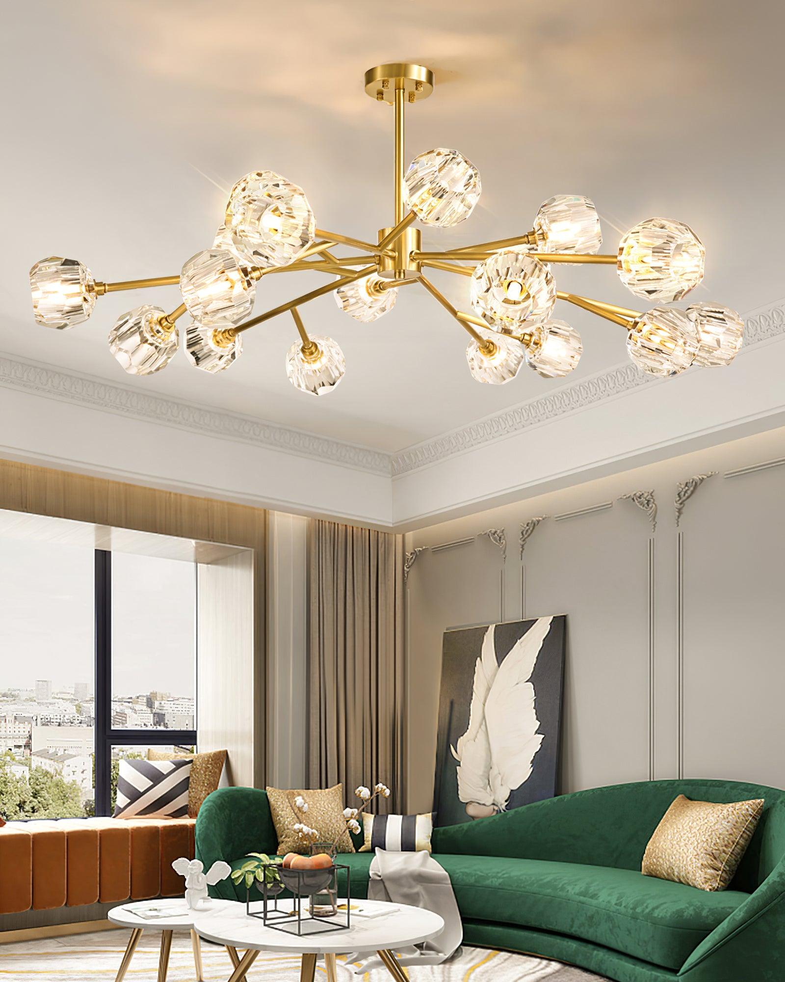 Kristy Lustre Boule de Cristal Laiton Élégance - Neutralighting