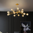 Crystal Lustre Boule Laiton Noir Facetté - Neutralighting