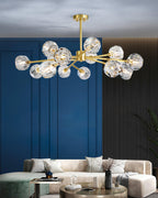 Crystal Lustre Boule Laiton Noir Facetté - Neutralighting