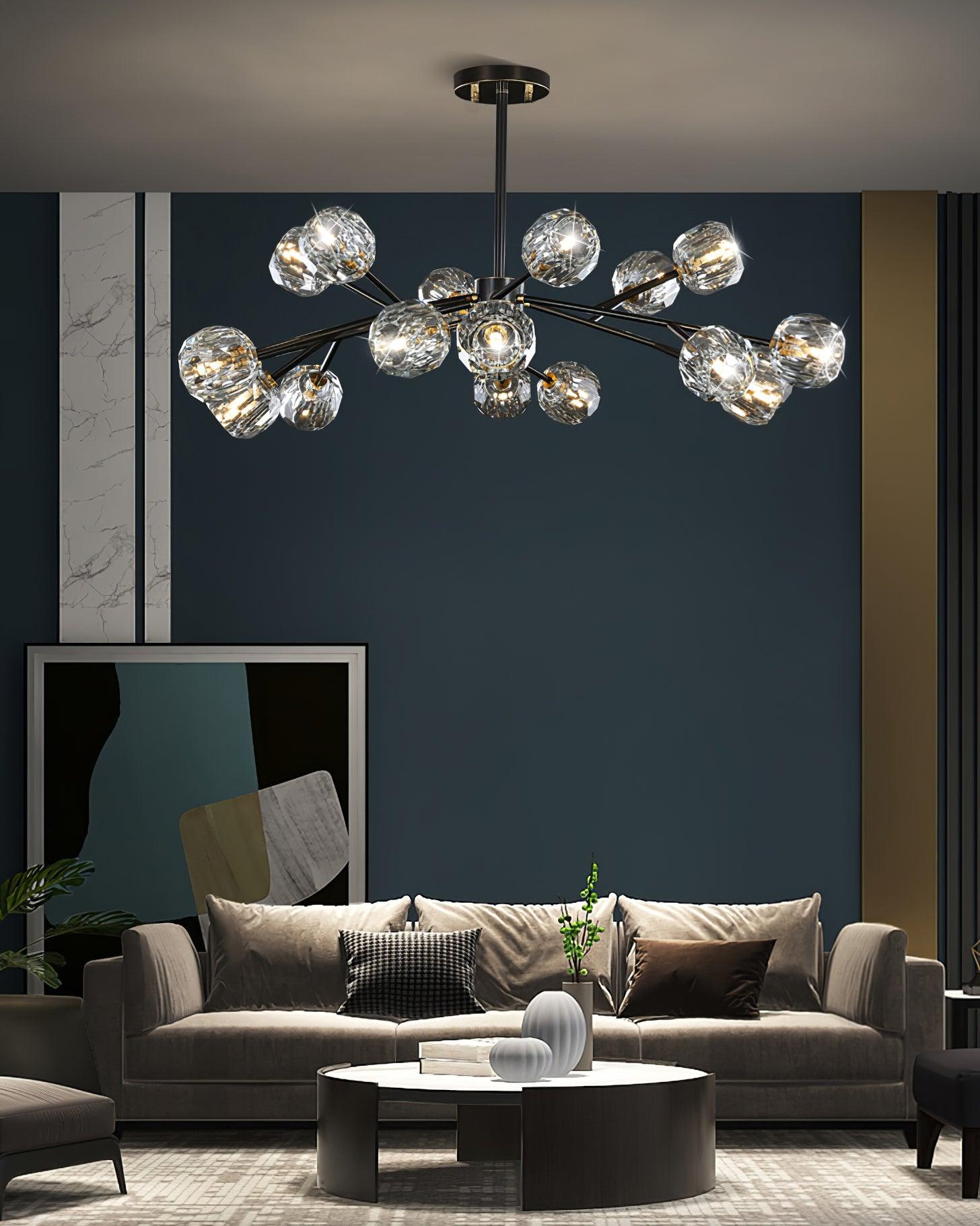 Kristy Lustre Boule de Cristal Laiton Élégance - Neutralighting