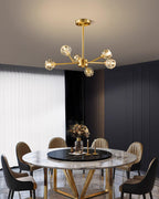 Crystal Lustre Boule Laiton Noir Facetté - Neutralighting