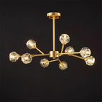 Crystal Lustre Boule Laiton Noir Facetté - Neutralighting