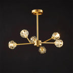 Crystal Lustre Boule Laiton Noir Facetté - Neutralighting