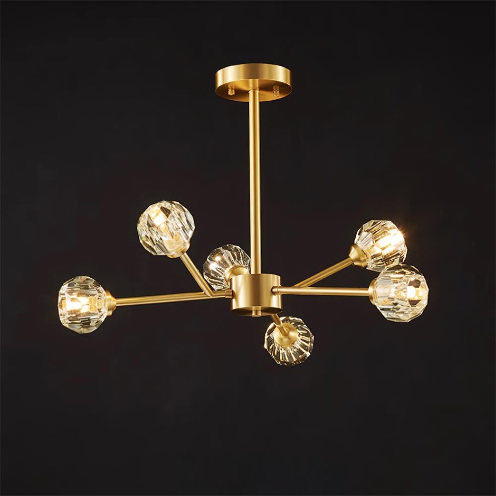 Kristy Lustre Boule de Cristal Laiton Élégance - Neutralighting