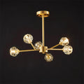 Crystal Lustre Boule Laiton Noir Facetté - Neutralighting