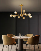Crystal Lustre Boule Laiton Noir Facetté - Neutralighting
