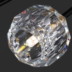 Crystal Lustre Boule Laiton Noir Facetté - Neutralighting