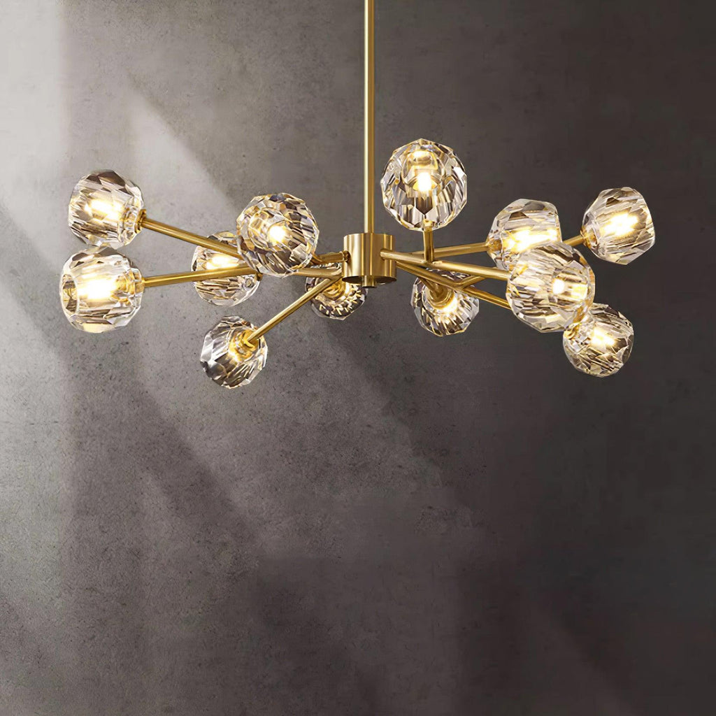 Kristy Lustre Boule de Cristal Laiton Élégance - Neutralighting
